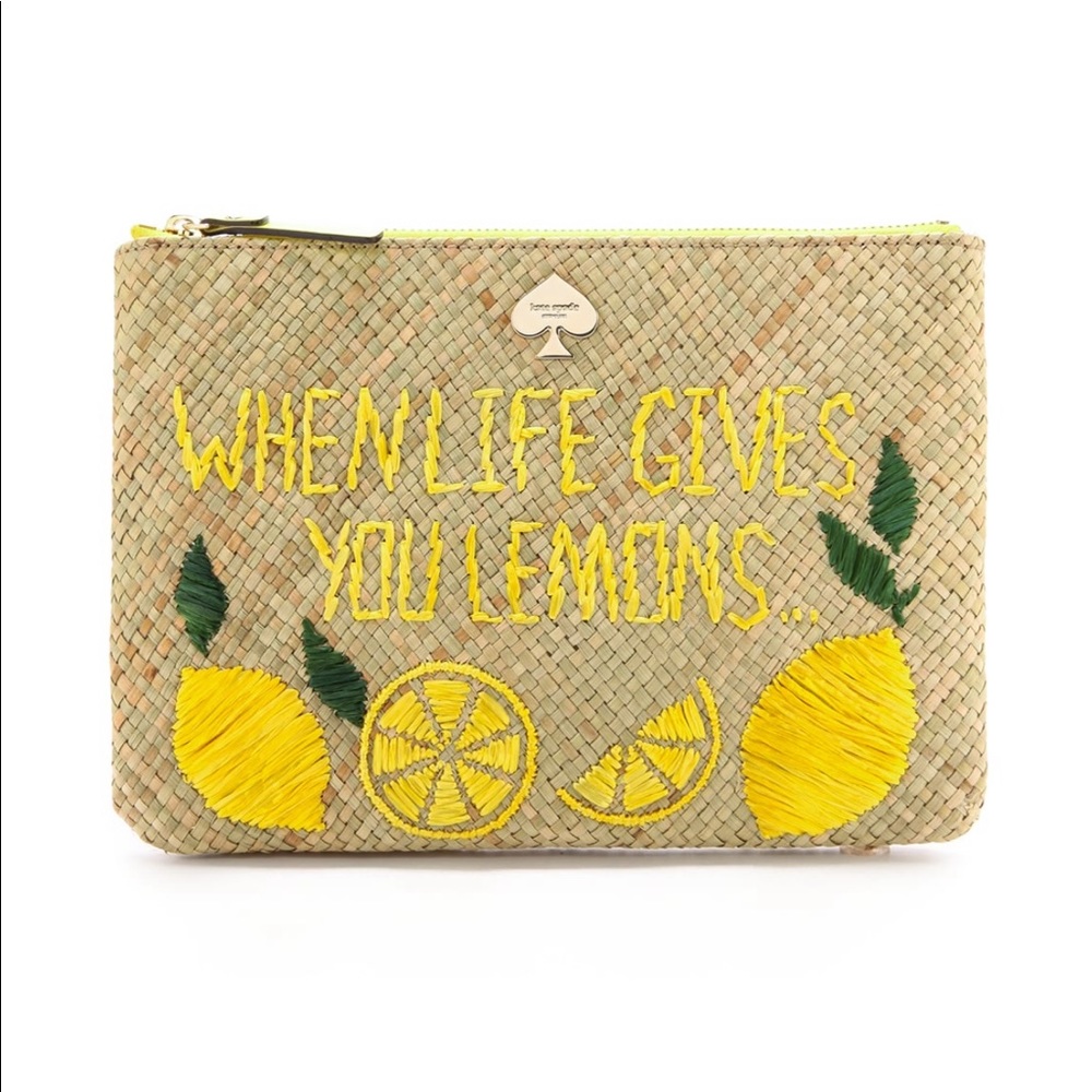 NWT Kate Spade Large Bella Pouch ‘limoncello’ 🍋